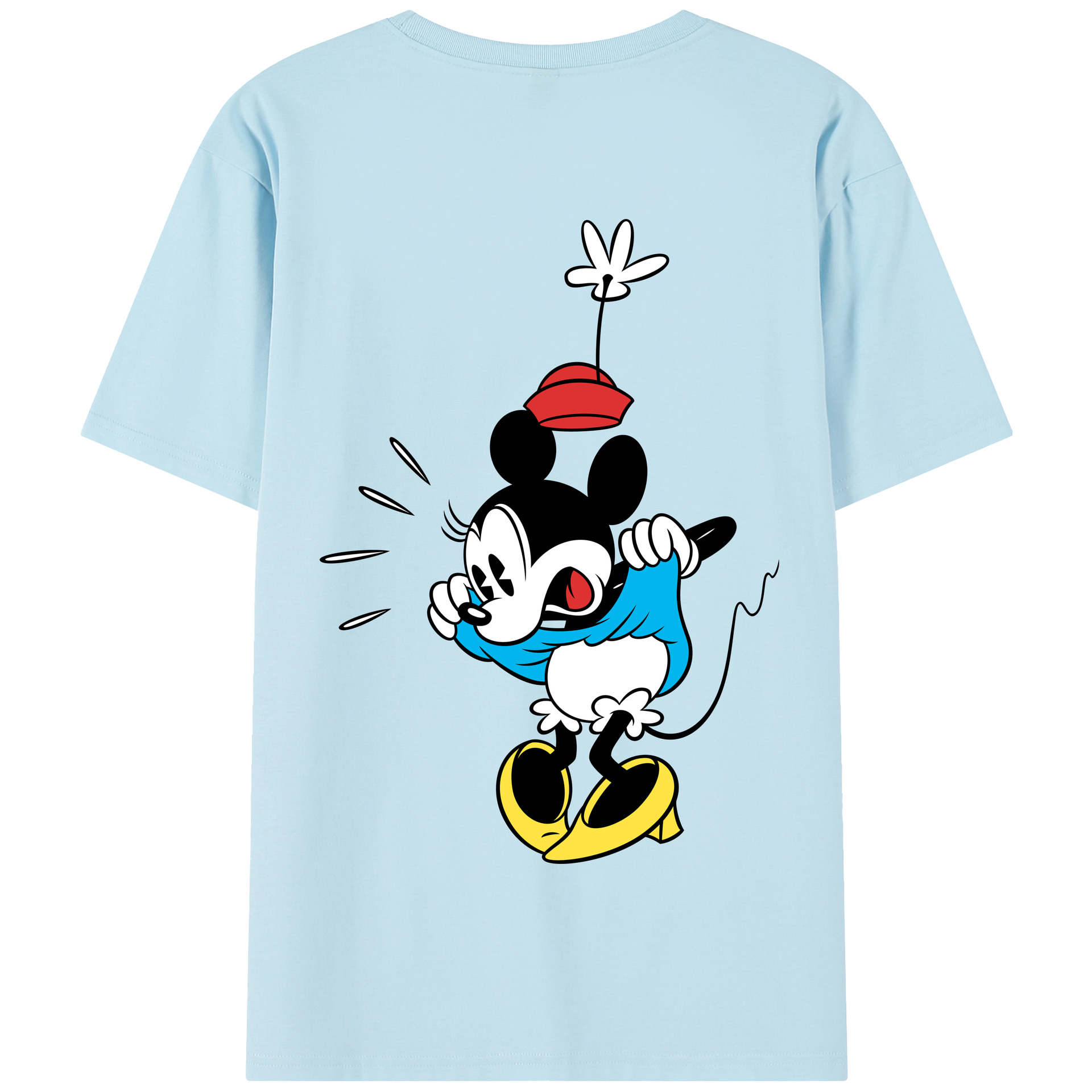 （画像用） ミッキーマウス Mickey Mouse 綿100％半袖Tシャツ（背面プリント）